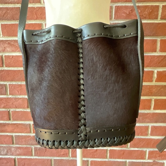 Wendy Nichol New York Small Ox Bloody Pony Carriage Bag Crossbody Shoul… - Picture 5 of 16